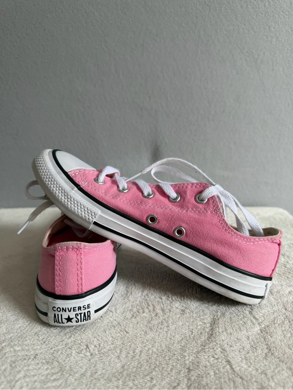 Converse All Star Shoes Size 2 Girls Pink Foam Sneaker